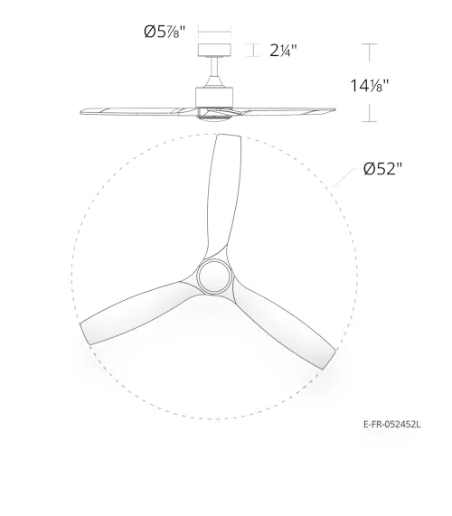 Smart 3-Blade Ceiling Fan with LED Light Kit — Ceiling Fan Lighting Solutions, East Grove Home