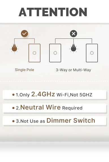 Smart Touch Wall Light Switch — Dimmer Switches, MOES