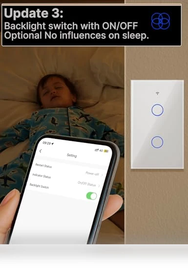 Smart Touch Wall Light Switch — Dimmer Switches, MOES