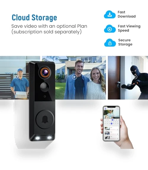 Smart Wireless Doorbell Camera — Smart Home Security, SpinLens