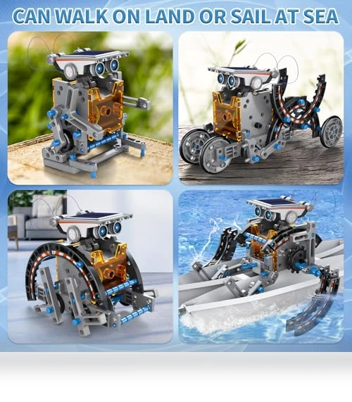 12-in-1 Education Solar Robot Toys — Solar Power, WATUDOU