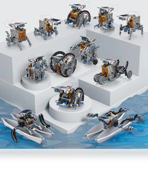 12-in-1 Education Solar Robot Toys — Solar Power, WATUDOU