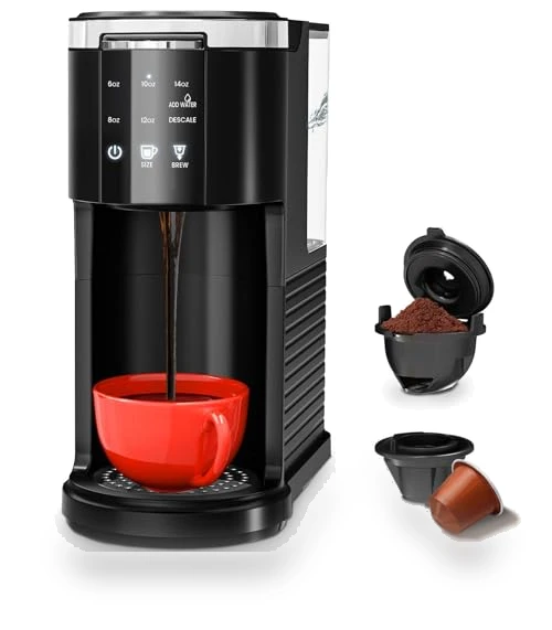 2 in 1 Coffee Machine for K-Cup & Ground Coffee — Brewing Excellence, Electactic
