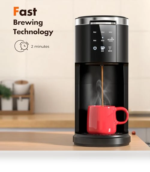2 in 1 Coffee Machine for K-Cup & Ground Coffee — Brewing Excellence, Electactic
