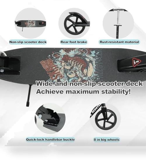 Adjustable Foldable Scooter — Push Scooters, TENBOOM