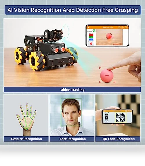 AI Vision Robot Car Kit — Robotic Enhancements, Hiwonder