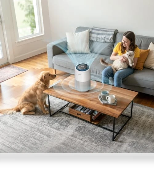 Air Purifier for Home Pets & Bedroom — Activated Carbon Air Purifiers, Provirtec