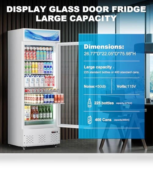 Commercial Beverage Fridge Merchandiser Refrigerator — Drink Coolers, ECEVT