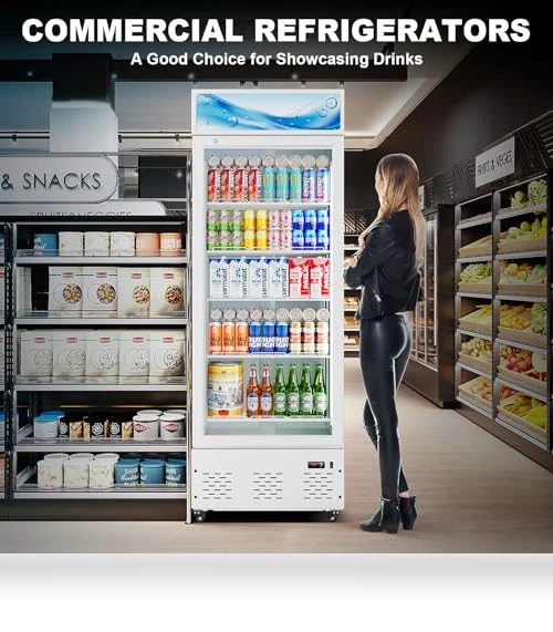 Commercial Beverage Fridge Merchandiser Refrigerator — Drink Coolers, ECEVT