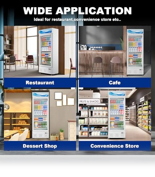 Commercial Beverage Fridge Merchandiser Refrigerator — Drink Coolers, ECEVT