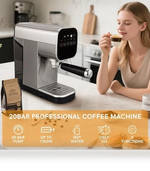 Compact Cappuccino Machine — Coffee & Espresso Combos, BBday