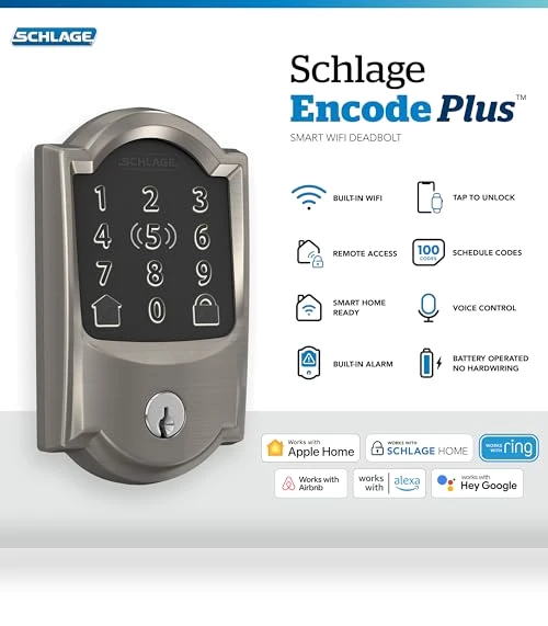 Encode Plus WiFi Deadbolt Smart Lock — Deadbolts, SCHLAGE
