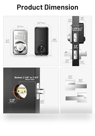 Keyless Entry Door Lock — Padlocks & Hasps, Zowill