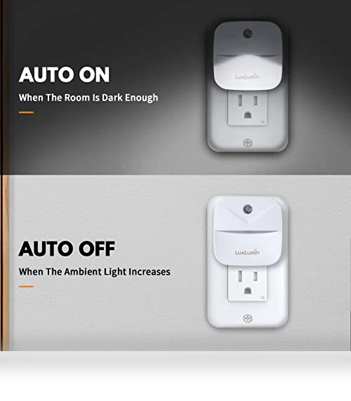 LED Night Lights with Dusk-to-Dawn Sensor — Night Lights, LuxLumin