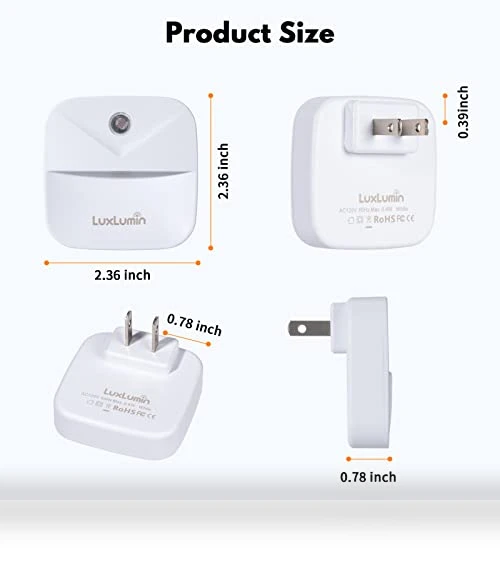 LED Night Lights with Dusk-to-Dawn Sensor — Night Lights, LuxLumin