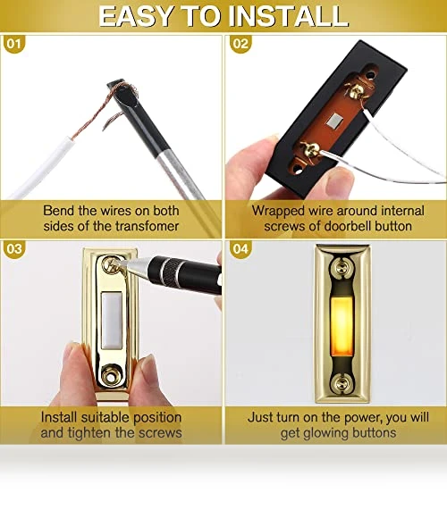 Metal Doorbell Push Button with LED Light — Push Buttons, Dreyoo