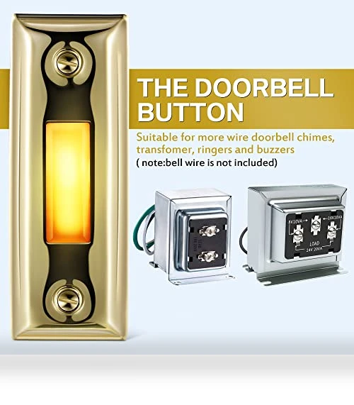 Metal Doorbell Push Button with LED Light — Push Buttons, Dreyoo