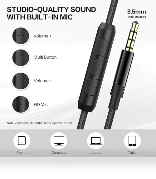 Over Ear Headphones with Microphone — Over-Ear Headphones