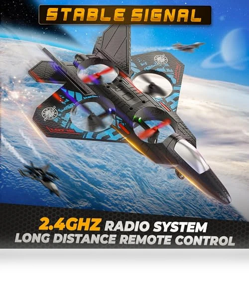 RC Plane with LED Navigation Light — Remote Control Aircraft, BEZGAR
