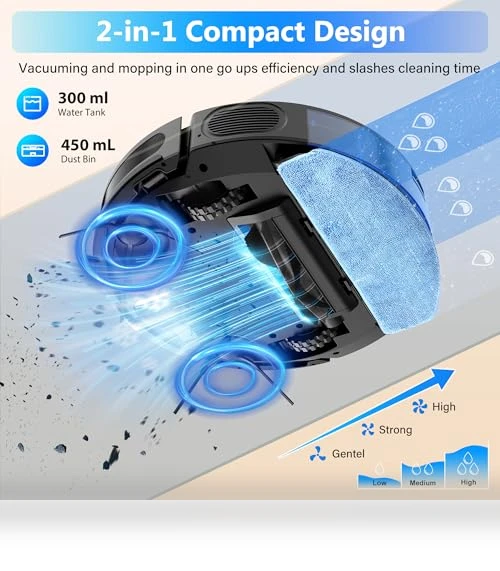 Robot Vacuum and Mop Combo — Smart Cleaning Robots, Tikom