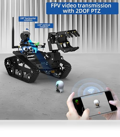 Smart Robot Car Kit with Robotic Arm HD Camera — Robotic Enhancements, XiaoR GEEK