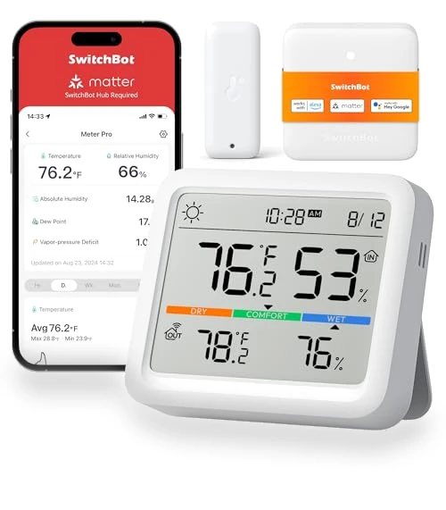 WiFi Indoor Outdoor Thermometer Meter Pro Pack — Home Climate Control, Wonderlabs