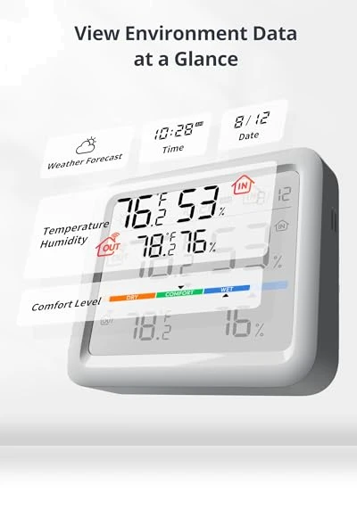 WiFi Indoor Outdoor Thermometer Meter Pro Pack — Home Climate Control, Wonderlabs