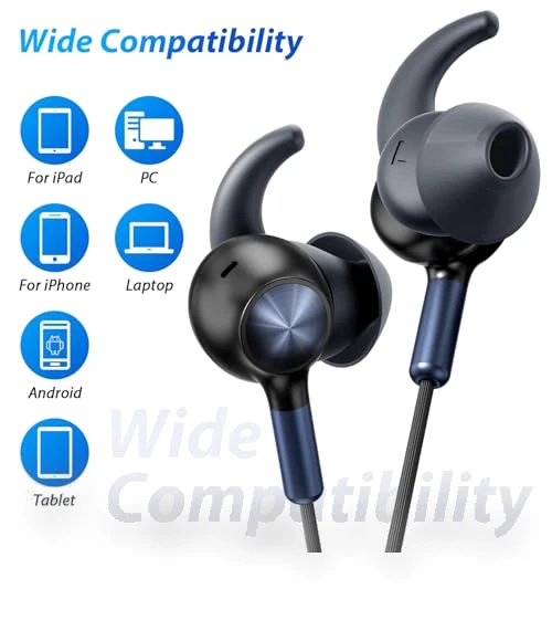 Wired USB-C Earbuds with Microphone — In-Ear Headphones, AFGHOA