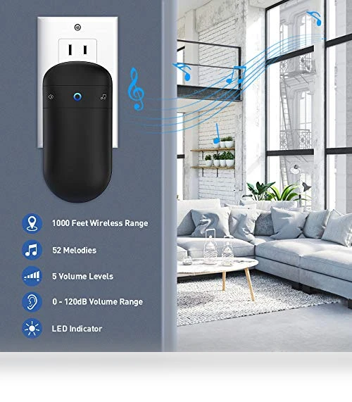 Wireless Doorbell with 2 Buttons — Kits, SECRUI