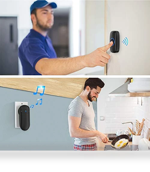 Wireless Doorbell with 2 Buttons — Kits, SECRUI