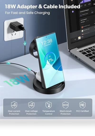 3 in 1 Wireless Charging Station — Chargers, SHENZHEN GTL TECHNOLOGY CO .,LTD