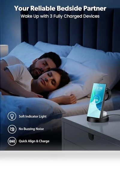 3 in 1 Wireless Charging Station — Chargers, SHENZHEN GTL TECHNOLOGY CO .,LTD