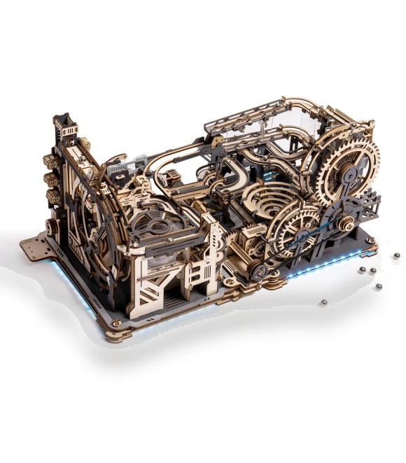 3D Wooden Puzzle Marble Run — Educational, TAKUMIYA