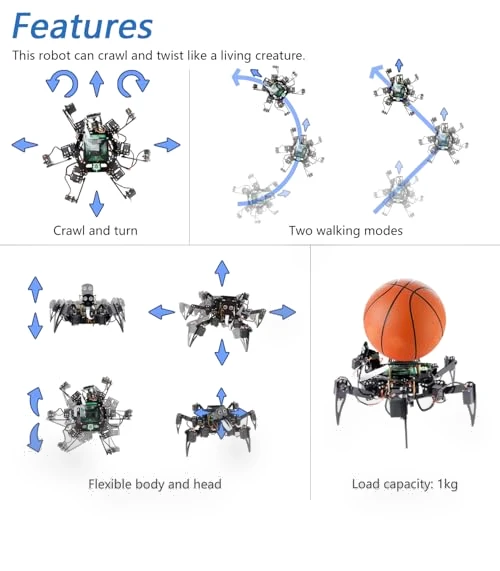Big Hexapod Robot Kit — Robotics Foundations, Freenove