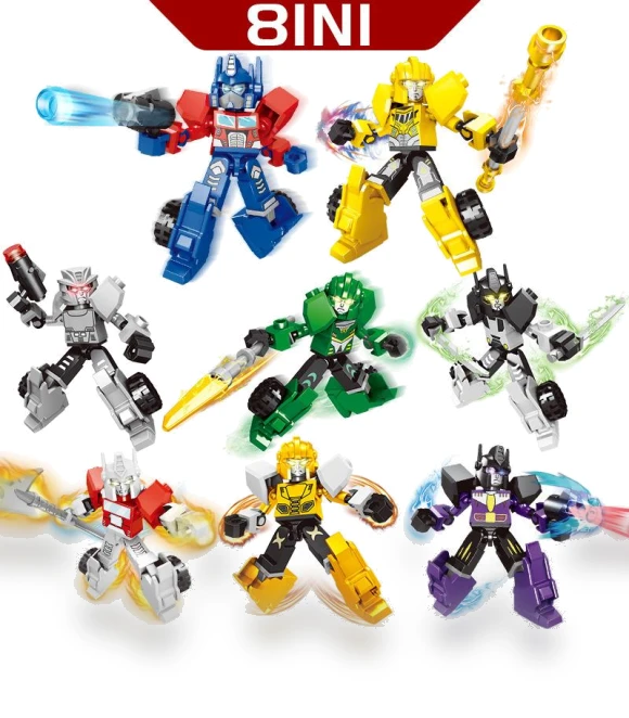 Deformation Building Block Toy Puzzle Assembly Miniature Robot — Construction Kits, Treasure Chest For Children