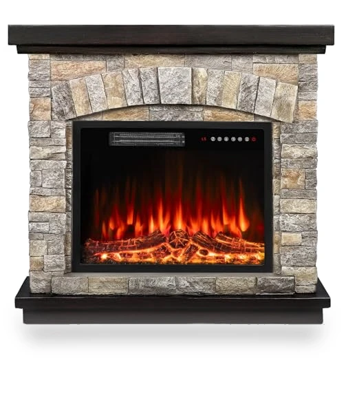 Electric Fireplace with Mantel — Electric Heating Solutions, BOSSIN