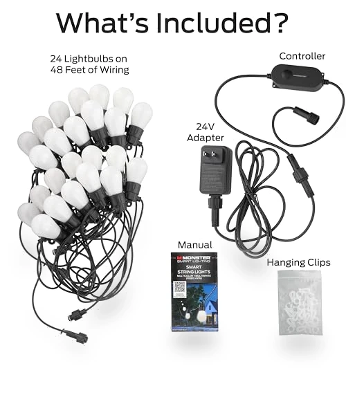 Outdoor Smart RGB+IC+WW String Lights — String Lights, MONSTER