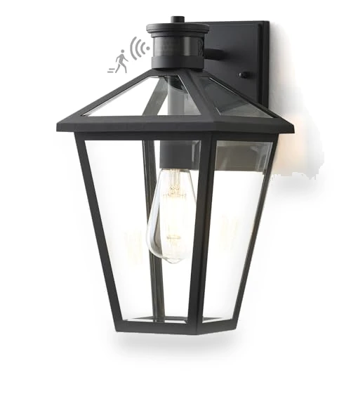 Outdoor Wall Lantern with Motion Sensor — Outdoor Security & Flood Lighting, GOALPLUS