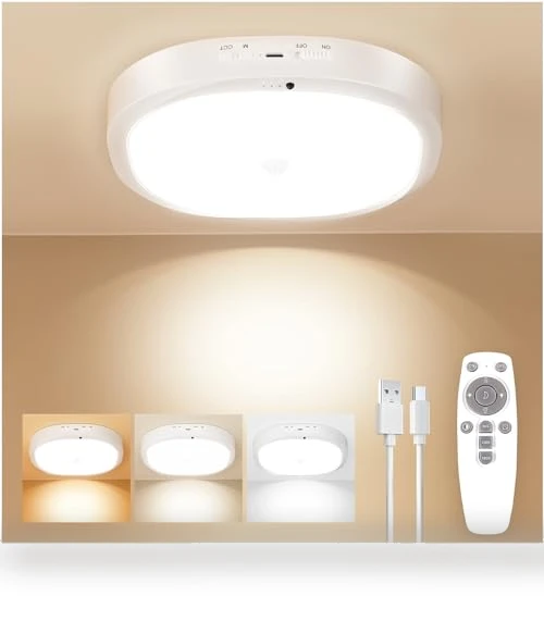 Rechargeable Motion Sensor Ceiling Light — Garden Illumination, KNHUOS