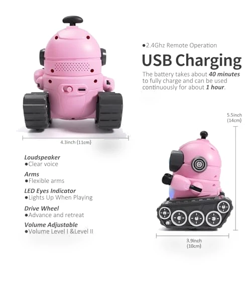 Rechargeable Remote Control Robot Toy — Interactive Figures & Robots, GILOBABY