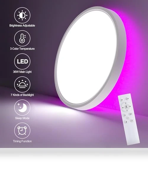 RGB Smart Ceiling Light — Overhead Lighting, HENTAG