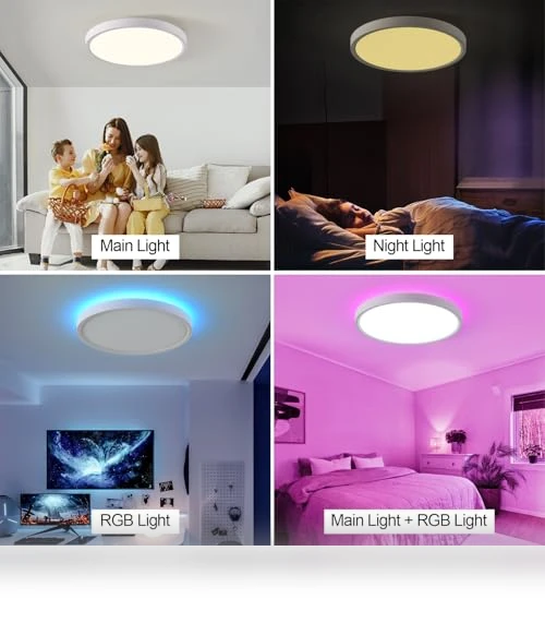 RGB Smart Ceiling Light — Overhead Lighting, HENTAG