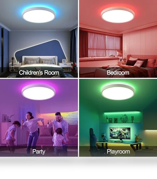 RGB Smart Ceiling Light — Overhead Lighting, HENTAG