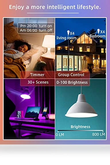 Smart LED Light Bulb - Color Changing Bulbs — LED, Dawwee