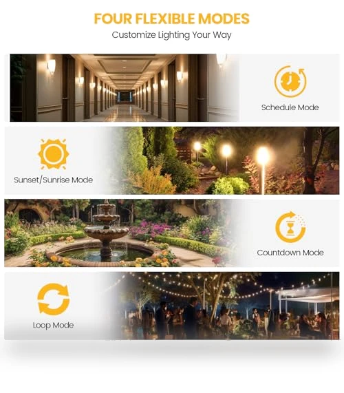 Smart Socket Timer for Low Voltage Landscape Lighting — Timers, Zuomeng