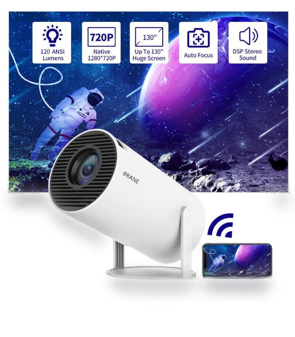 4K WiFi HD Android 11 5G Mini Bluetooth Home Projector — Home Theater Projectors, Smarter than future