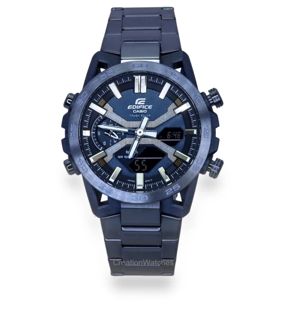 Analog Digital Cool Blue Edition Smartphone Link Watch — Men's Timepieces, Casio