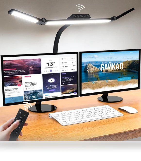 Desk Light Clamp Control 3 Light Stand — Study & Desk Lighting, SAMURAI STYLE