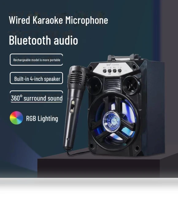 Portable Color Bluetooth Speaker with Microphone — Portable Audio, AI Supermarket