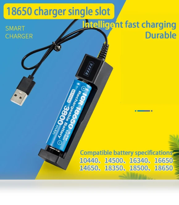 USB Smart Single Slot Charger with Indicator Light, Small Fan, Flashlight — Chargers, happy8